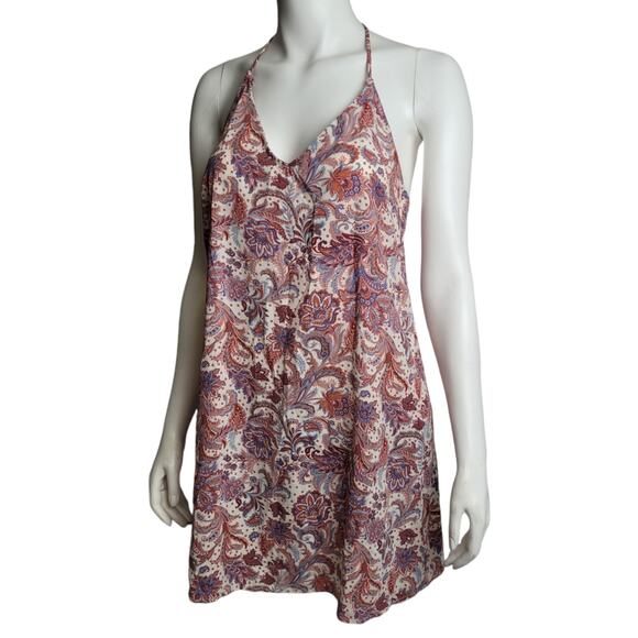 SAGE THE LABEL Floral Paisley Slip Dress Sz Small Dopamine Cottagecore Romantic - Picture 1 of 9